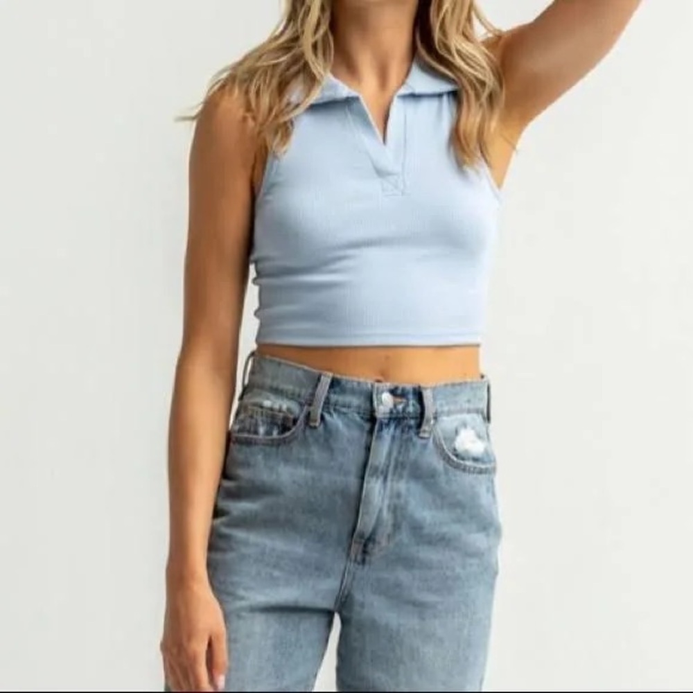 Edikted collared crop top